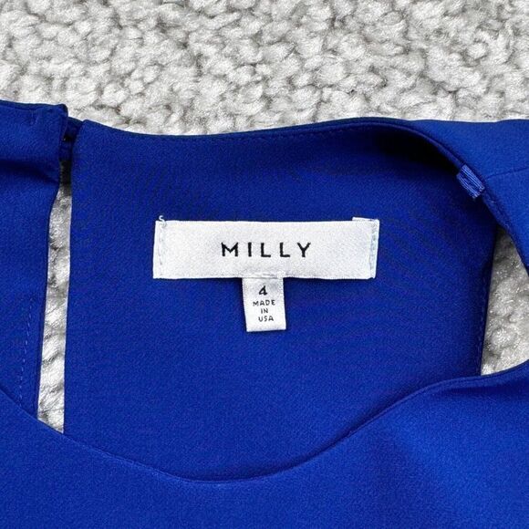 Milly Blue Peplum Tank Top - Picture 3 of 6